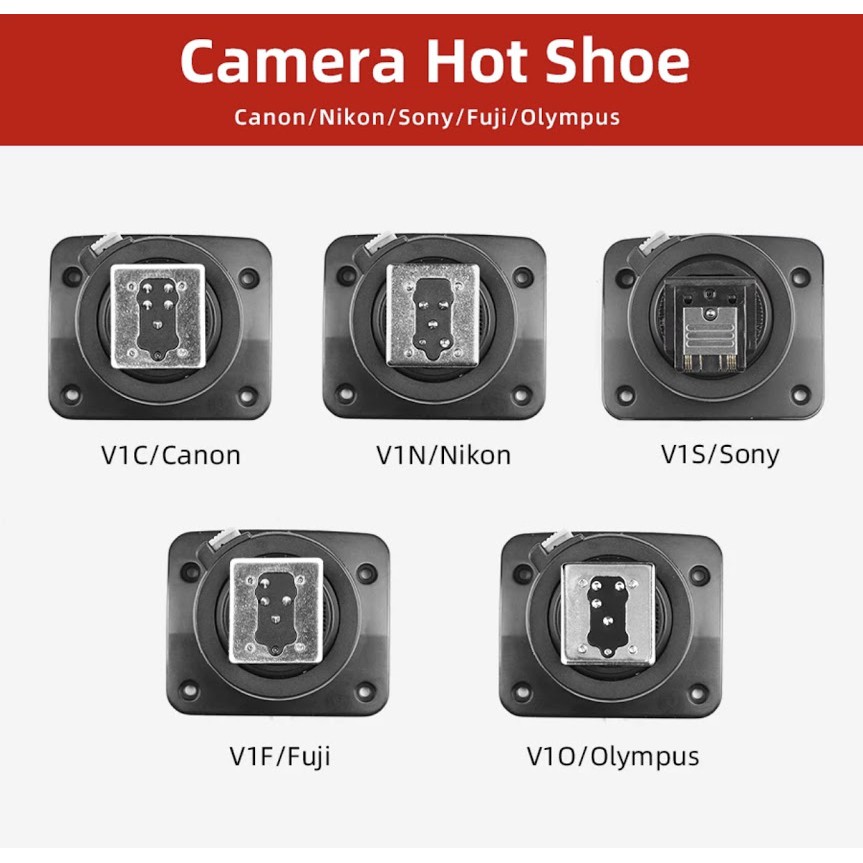 พร้อมส่ง Godox Speedlite V1 V1C V1N V1S V1F V1O V1Pแฟลชเปลี่ยนอุปกรณ์เสริมรองเท้าสำหรับกล้อง