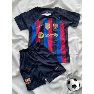 ชุดบอลเด็ก Barcelona (Blue) เสื้อบอลและกางเกงบอลผู้ชาย ปี 2022-2023 ใหม่ล่าสุด