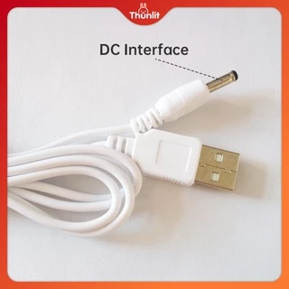 Thunlit สายชาร์จ DC 1.5 ม. USB DC 3.5 มม. ทรงกลม สําหรับโคมไฟ พัดลม ความชื้น