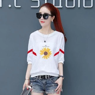 New311- เสื้อยืดแฟชั่นผู้หญิง รูปแบบใหม่แฟชั่นมาแรง เสื้อสไตล์เกาหลีหน้าร้อนทรงค้างคาวผ้านุ่มใส่สบาย พิมพ์ลายน่ารัก3ลาย