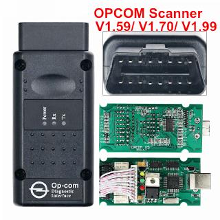 Newly OP COM 2018 For Opel Diagnostic Scanner OP-COM V1.59 V1.70 V1.99 OBDII Diagnostic Interface For Opel Cars OPCOM CAN BUS