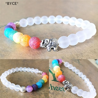 Byce สร้อยข้อมือลูกปัด 7 จักระ รูปช้าง เครื่องประดับแฟชั่น สําหรับเล่นโยคะ