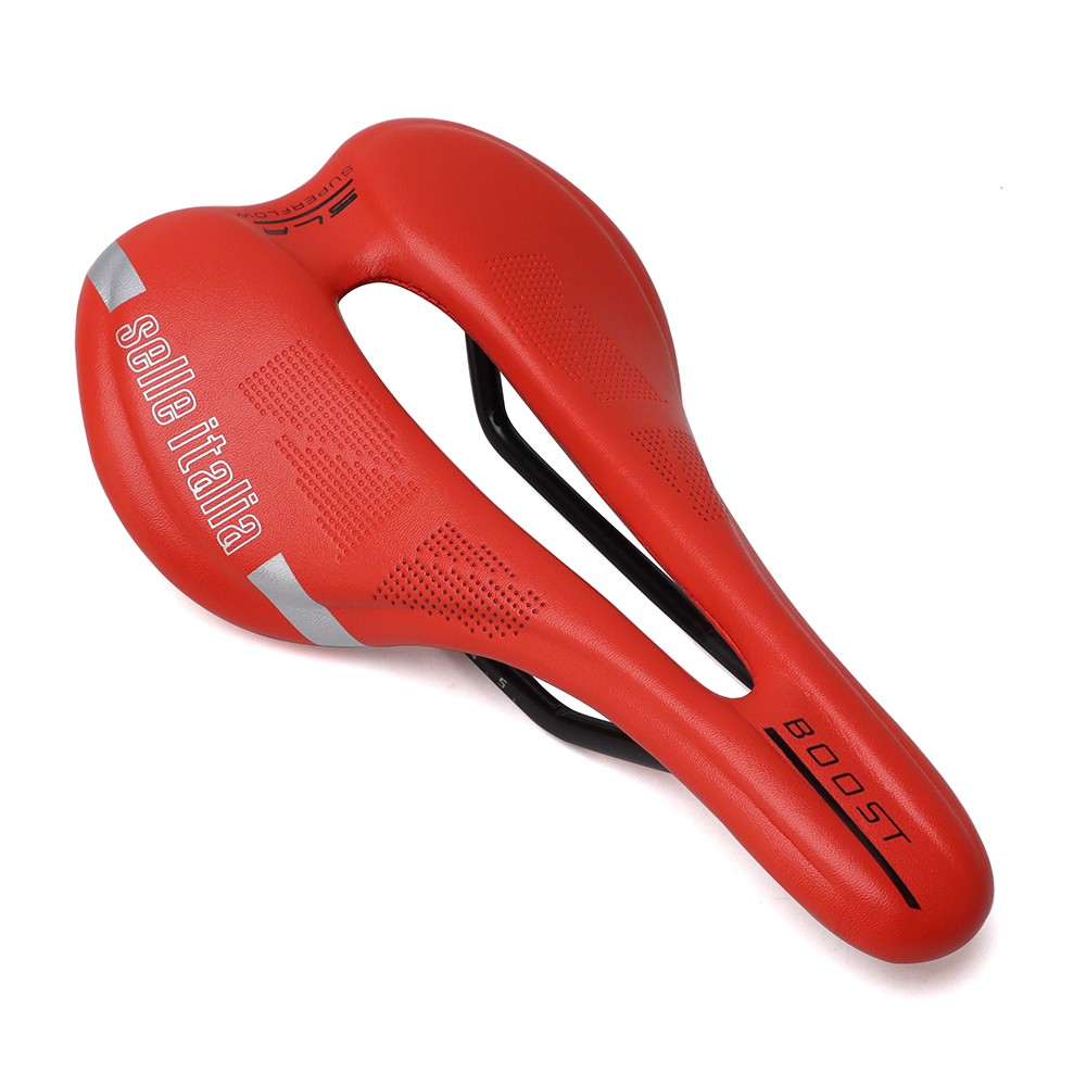 Selle Italia จักรยานเสือภูเขาน้ําหนักเบาพิเศษ Triathlon Racing อานจักรยาน Hollow Breathable เบาะรองนั่งจักรยานกว้าง 147 มม.