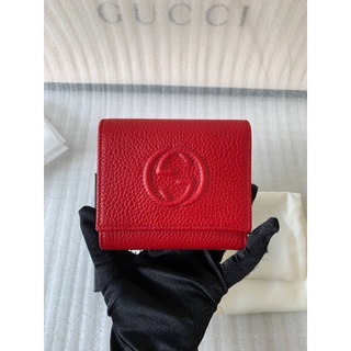 สด-ผ่อน📌แท้💯 Gucci Soho Small Leather Trifold Wallet(ไม่แท้คืนเงิน)