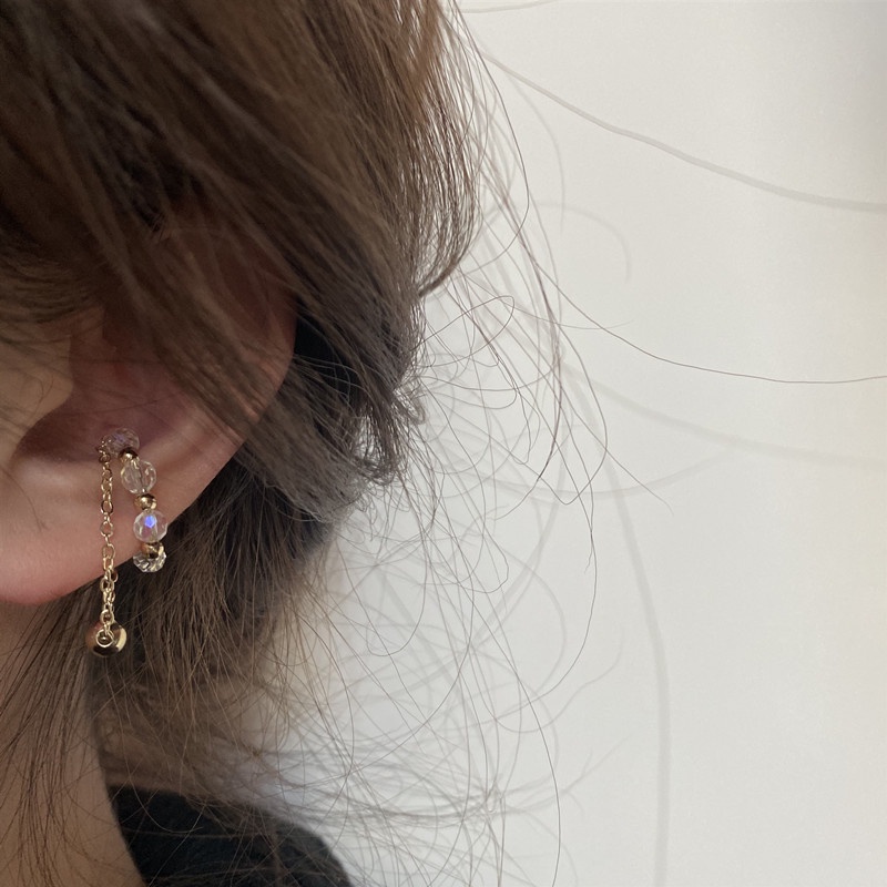 คลิปหูคริสตัลฝรั่งเศสโดยไม่ต้องคลิปหนีบกระดูกเจาะหู