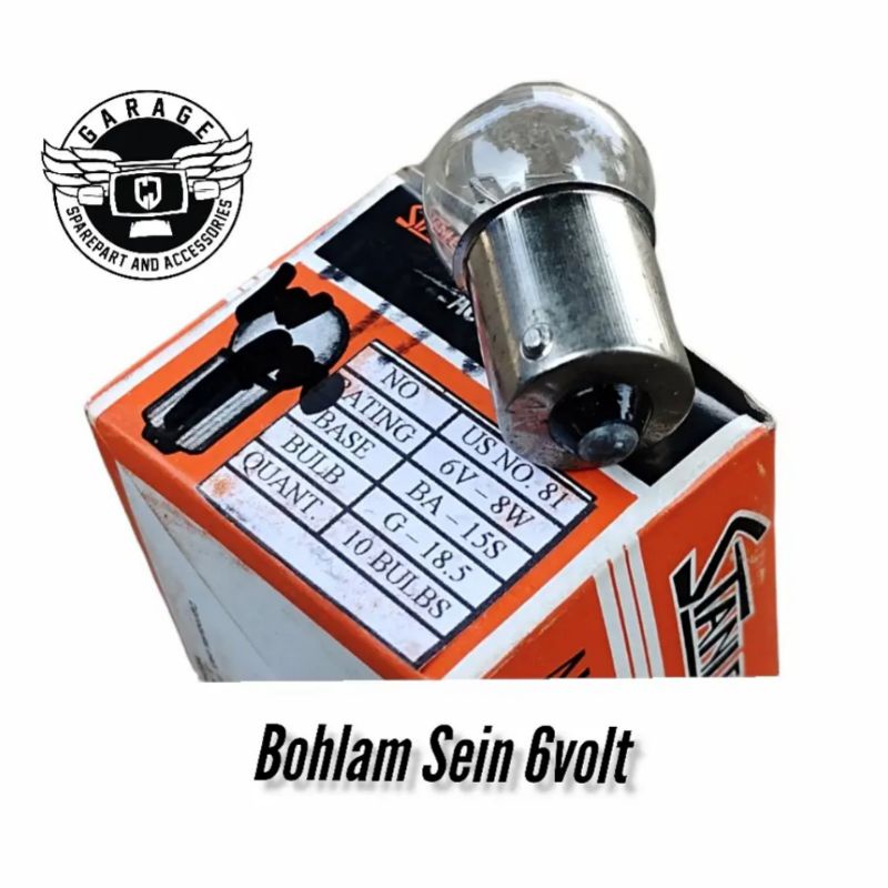 Rinding หลอดไฟไฟเลี้ยว 6 โวลต์สําหรับ Honda Win 100 c70 c700 c800 cb100 cb125