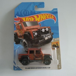 รถเหล็ก Hot Wheels 15 LAND ROVER DEFENDER DOUBLE CAR(สีนำ้ตาลแดง)(ib016)