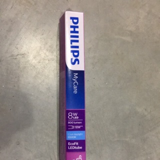 หลอดไฟ led t8 philips 8 w หลอดสั้น 60 ซม.ecofit เฉพาะหลอด