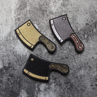 Full embroidery Q version Velcro tactical kitchen knife morale seal DIY patch personalized creative armband moral patch 3D Embroidery Patch /Badges/Emblem Decorative For Jackets Jeans Backpack