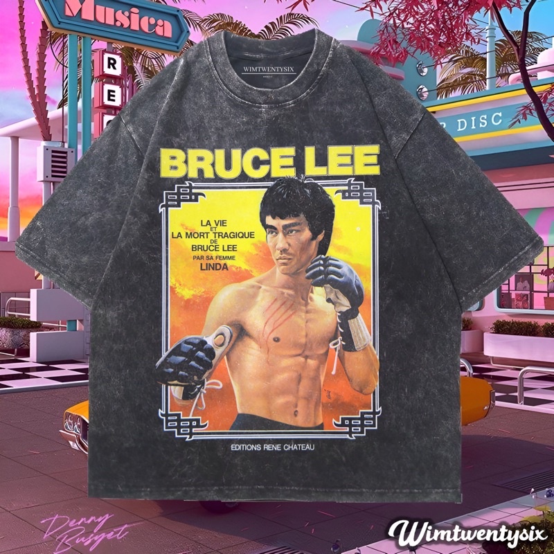 BRUCE LEE WASHING VINTAGE TEE (เสื้อยืดโอเวอร์ไซส์)