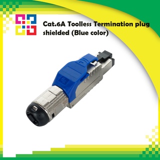 Cat.6A Toolless Termination plug shielded (Blue color)