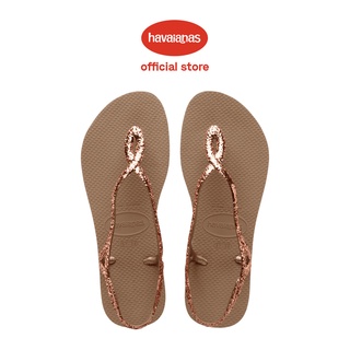 Havaianas รองเท้าแตะ Luna Premium II สีโรสโกลด์ สําหรับผู้หญิง