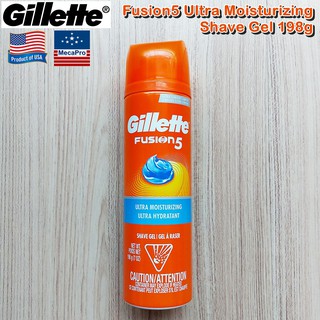 Gillette® Fusion5 Ultra Moisturizing &amp; Ultra Hydratant Shave Gel 198g ยิลเลตต์ เจลโกนหนวด