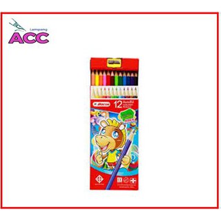 สีไม้ยาว 12 สี ตราม้า ด้ามยาว