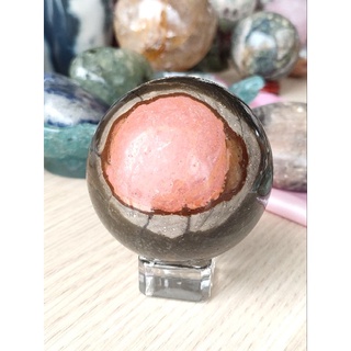 💙 โอเชี่ยน แจสเปอร์ บอล พร้อมฐานเเก้ว ( Ocean Jasper Ball ) 🌈 🌿