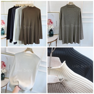 อก 44-52 นิ้ว (พร้อมส่ง) เดรสไหมพรม เดรสไหมพรมสั้น ผ้าร่อง รุ่น Maybe Sweater Dress