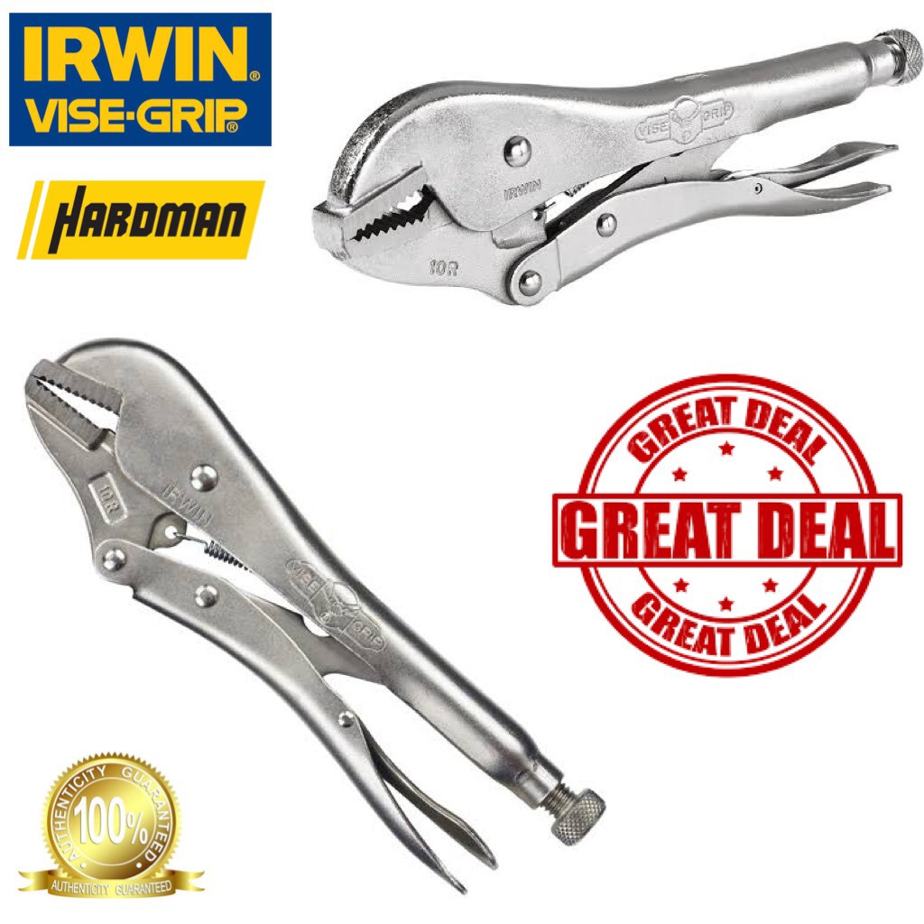 Irwin Vise-Grip คีมล็อค ปากตรง ขนาด 10 นิ้ว รุ่น 10R ของแท้ 100 %