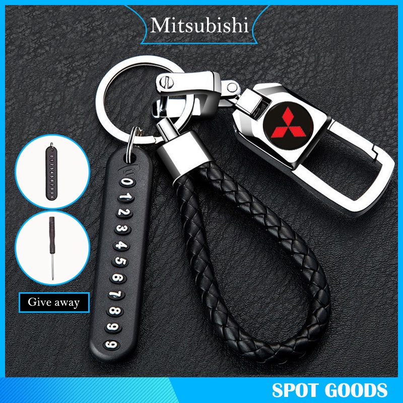 พวงกุญแจรถยนต์โลโก้โลหะผสมสร้างสรรค์สําหรับ Mitsubishi
