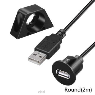 1m 2m Multifunction Car Charging Transfer Sound Male To Female Socket Panel Flush Mount Square Round Extension Cable