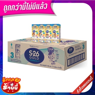 เอส26 โกลด์ โปรเกรส 3 นมยูเอชที รสจืด 180 มล. แพ็ค 36 กล่อง S26 Gold Progress3 UHT 180 ml x 6