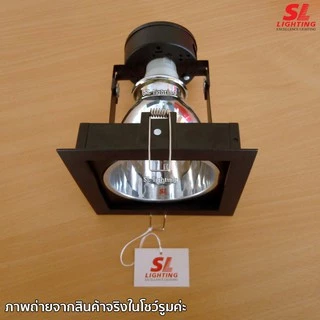 SL LIGHTING | Recessed Downlight โคมไฟดาวน์ไลท์แบบฝังฝ้า ทรงสี่เหลี่ยม ขั้ว E27 รุ่น SL-6-661