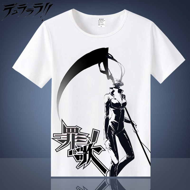 Game Durarara 3way standoff DRRR T-shirts Orihara Izaya Cosplay Printed T Shirt Short Sleeve Tees Summer Heiwajima #4