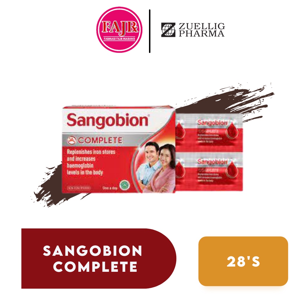 Sangobion (VITAMIN PENAMBAH DARAH) 7x4 CAPSULES ในแถบ