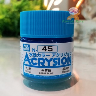 สีสูตรน้ำ Acrysion N45 LIGHT BLUE (Gloss) 10ml