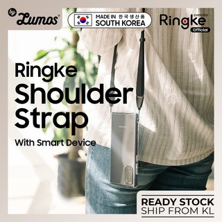 Ringke สายสะพายไหล่ พร้อมอุปกรณ์อัจฉริยะ สายคล้องโทรศัพท์ ปรับได้ สายคล้องคอเปิดประทุน สายรัดข้อมือ