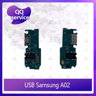 USB Samsung A02 อะไหล่สายแพรตูดชาร์จ แพรก้นชาร์จ Charging Connector Port Flex Cable（ได้1ชิ้นค่ะ) QQ service