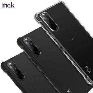 Imak Sony Xperia 10 II Shockproof Casing Soft TPU Case Matte Silicone Back Cover Screen Film