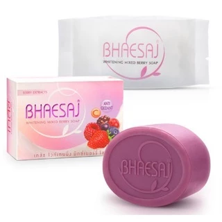 (แพ็ค 3 ก้อน) Bhaesaj soap เภสัช สบู่ก้อน ไวท์เทนนิ่ง 90/130 กรัม
