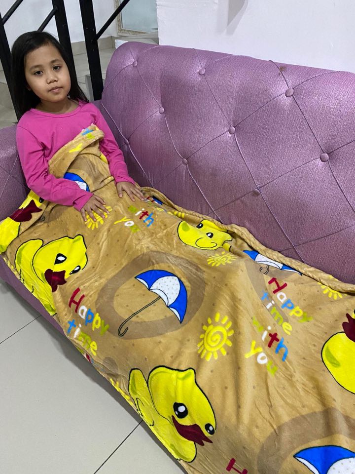 Minion Selimut Gebu Kanak-kanak - ผ้าห่มเด็กผ้าสักหลาดผ้าสักหลาดนุ่มมิงค์โยนผ้าห่มการ์ตูน (การออกแบบ ALISHA DAMIAS)