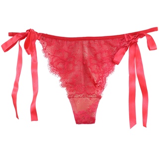 Annebra กางเกงใน ทรงตอง ผ้าลูกไม้ Thong Panty รุ่น AU3-813 สีเเดง, สีเทา