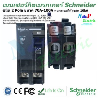 Schneider เมนเซอร์กิตเบรกเกอร์ ชนิด 2 Pole 70A-100A Circuit Breaker 2 Pole 70A-100A