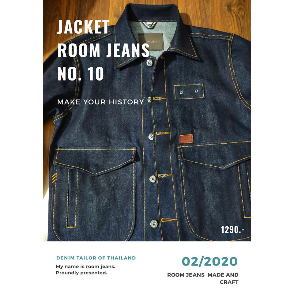 Room Jeans - เสื้อแจ็คเก็ตยีนส์ ผู้ชาย รุ่น JACKET Room No. 10