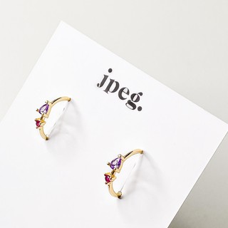 (Silver 925) charming two tone earring 18K