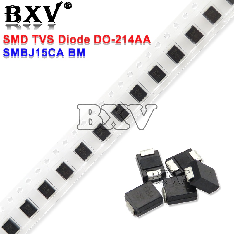 20PCS SMBJ15CA DO-214AA BM SMD TVS ไดโอด SMBJ15CA-E3/52 600W 15V การสืบพันธุ์แบบสองทิศทาง SMB