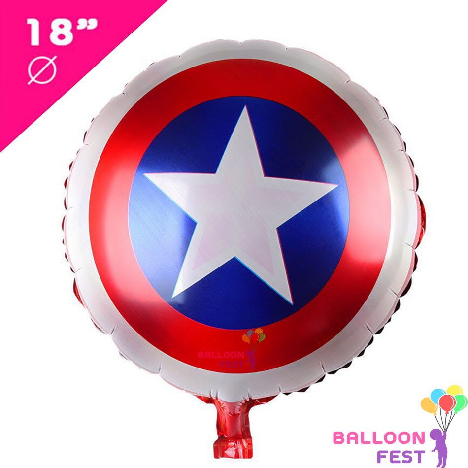 Balloon Fest ลูกโป่งฟอยล์ โล่กัปตันอเมริกา ขนาด 18 นิ้ว