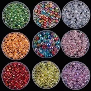 6 มม.8 มม.10 มม.Rainbow AB สีรอบลูกปัดอะคริลิคหลวม Spacer ลูกปัดสําหรับเครื่องประดับทํา DIY สร้อยข้อมือสร้อยคอ