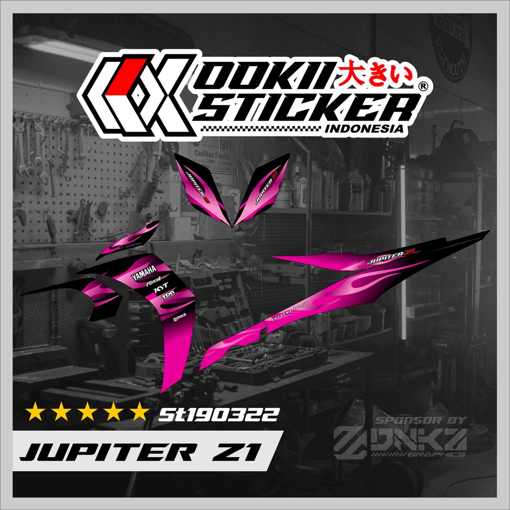 Jupiter Z1 Lagenda 115Z Jupiter RC Decal Striping Jupiter Z1 Premium Racing ST190322 โอกิ