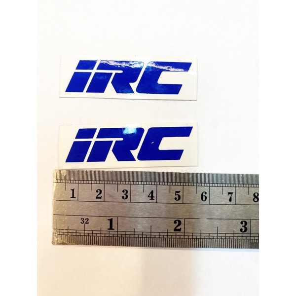 สติ๊กเกอร์ IRC แท้ 3M เคลือบเงา แบบเล็ก กันน้ำ ราคา 1 คู่ ((รุ่นเก่า ))