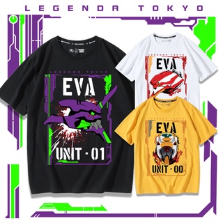 T-shirt  EvaT-shirt No. 1 machine No. 0 machine No. 2 machine animation อุปกรณ์ต่อพ่วงย้อนยุค Evangelion แขนสั้นชายS-5XL