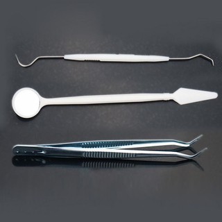 2 sets/ Dental disposable orthodontic mouth mirror, probe, tweezers set