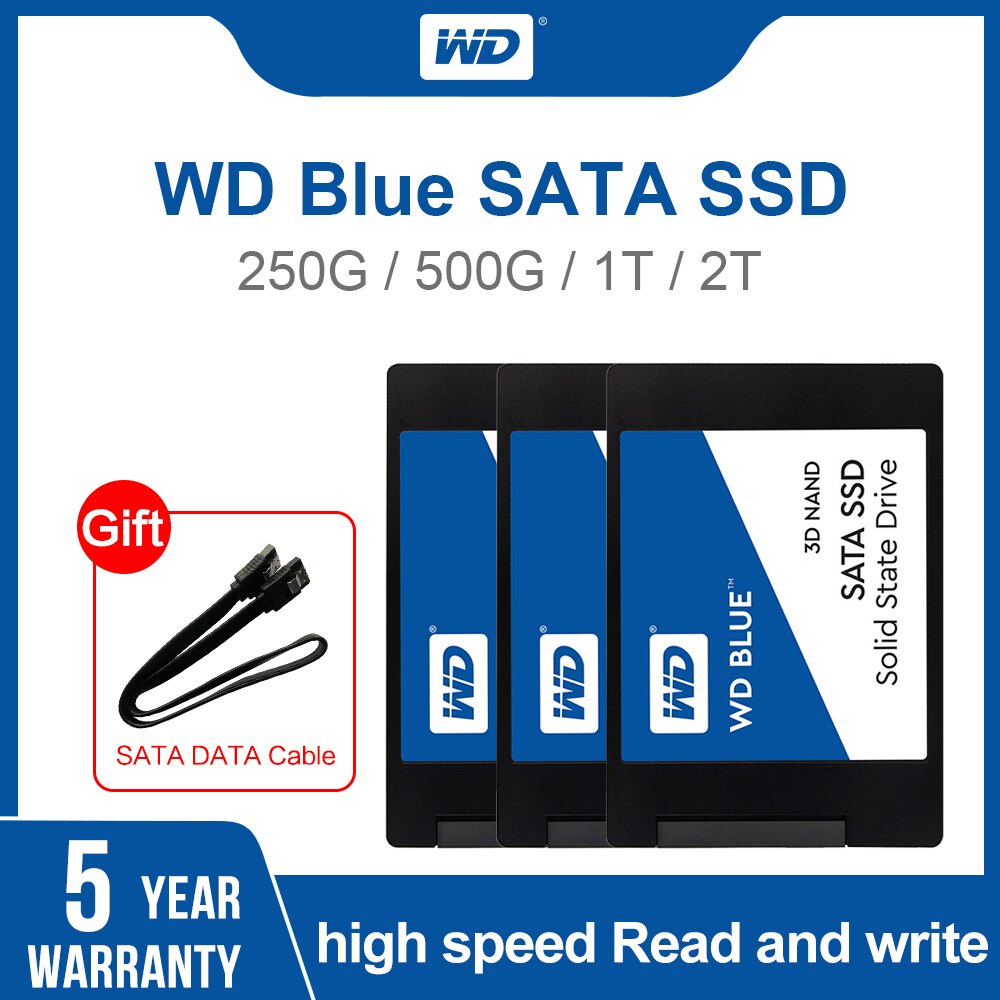 Western Digital Blue 250GB500GB1TB WD 3D NAND Internal Solid State SSD ...