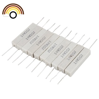  10 Pcs Wire Wound Ceramic Cement Resistor 2 Ohm 10W Watt Ready Stock