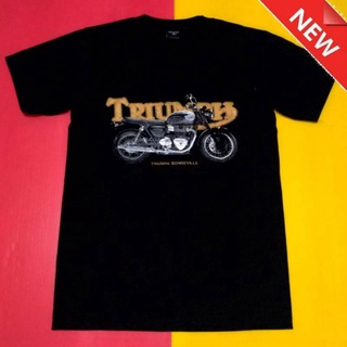 เสื้อยืดแขนสั้น พิมพ์ลาย Triumph Bonneville สไตล์วินเทจ โอเวอร์ไซซ์ ของขวัญวันเกิดพ่อ วันพ่อ แฟชั่นสําหรับผู้ชาย ไซซ์ 62