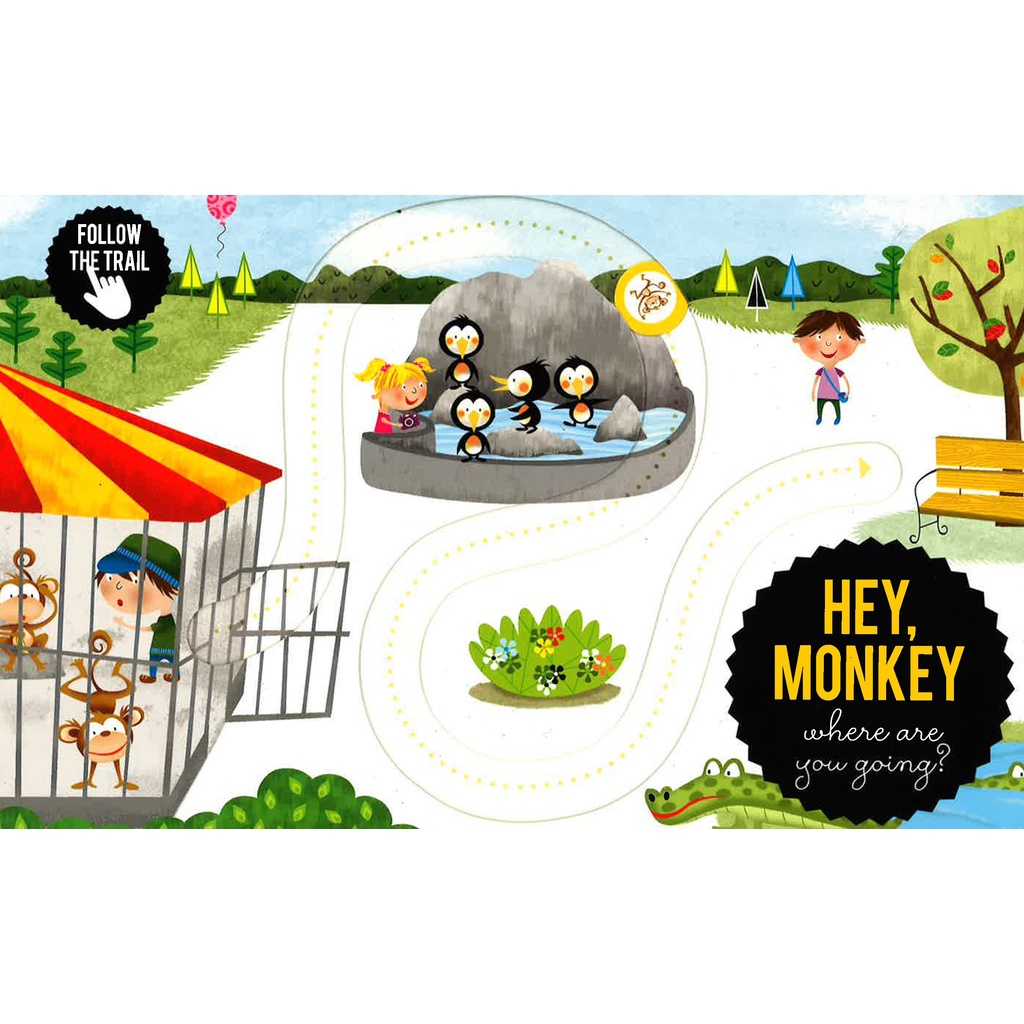 BBW หนังสือ Hey Where Are You Going - Monkey ISBN: 9789463336291