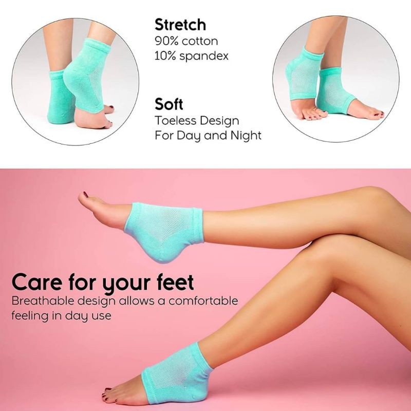 ถุงเท้าบำรุงส้นเท้า​ นวัตกรรม​ Smart Gel​ พร้อมส่วนผสมว่านหางจระเข้​