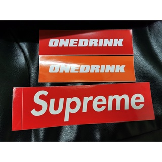 สติกเกอร์ SUPREME LOGO BOX แท้ 290  สติกเกอร์ ONE DRINK  50